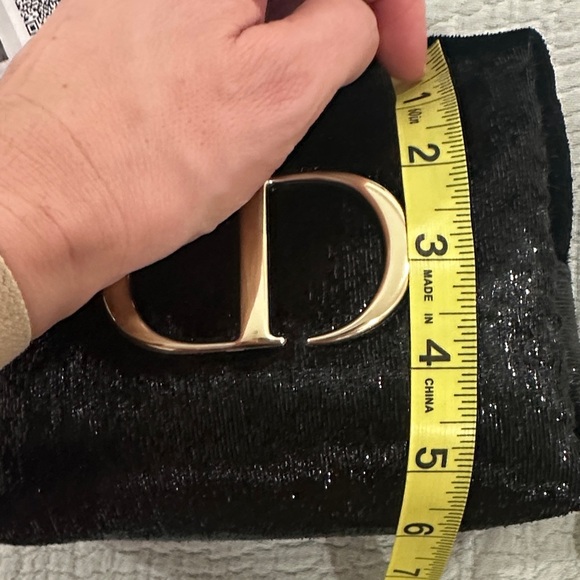 Dior Beaute Black Crossbody Bag with Gold Chain and Pearl strap accents - Picture 10 of 11